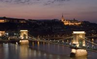 Panorama from Hotel Sofitel Chain Bridge in Budapest